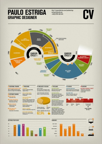 CV, by Paulo Estriga, Bronze award winner in the Infographic/Infodesign category