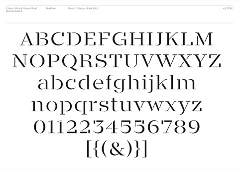 The Calvert Brody typeface, which will be used in the rebrand