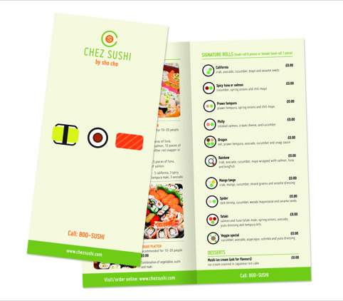 Chez Sushi menu