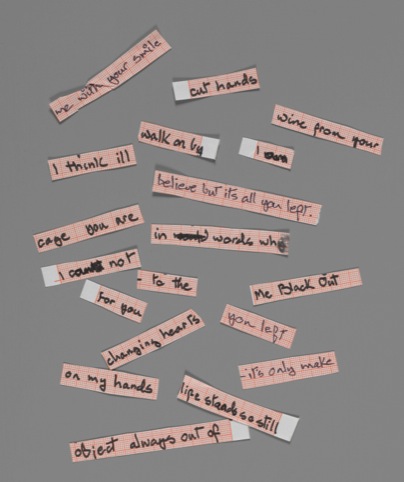Cut up lyrics for Blackout from Heroes 1977