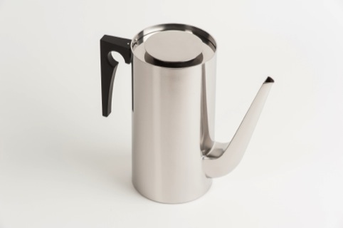 Cylinder Line Coffee Pot designed by Arne Jacobsen, as chosen by Kenneth Grange