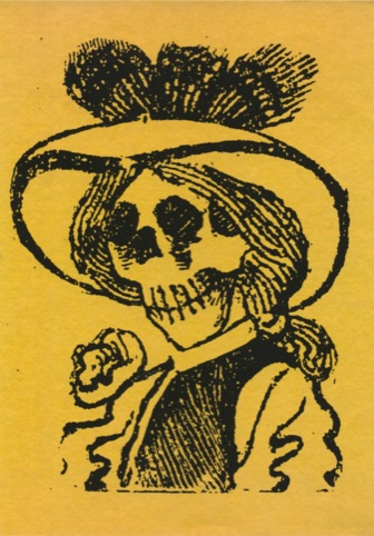 Detail from Calaverita Cupletista, by JG Posada