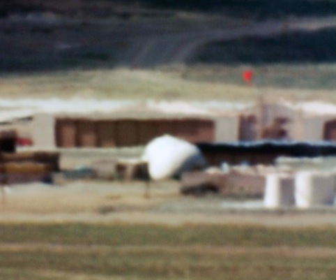 Large Hangars and Fuel Storage; Tonopah Test Range, NV; Distance approx 18 miles; 10:44am, 2005 C-Print Trevor Paglen