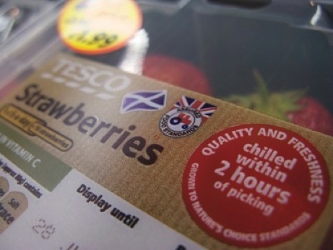 Logos on supermarket packaging