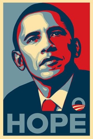 Shepard Fairey's Hope poster, from 2008