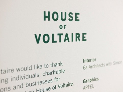 House of Voltaire 2010 branding application