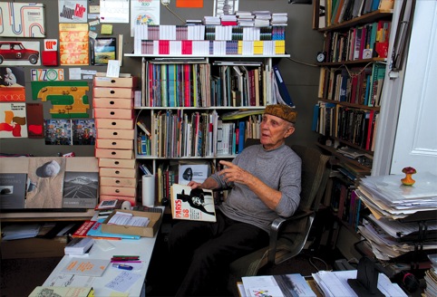 Ken Garland in his studio, 2012