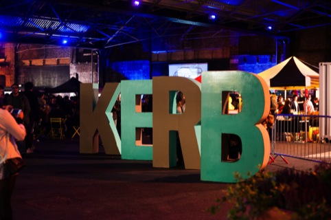 3D lettering at the Kerb launch night