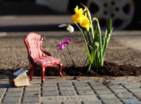 An attack of guerilla gardening, by the Pothole Gardener