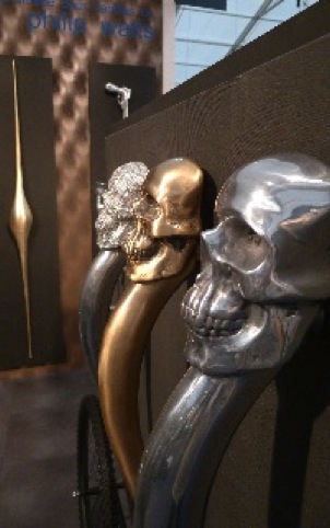 Skull doorhandles, by Philip Watts Design