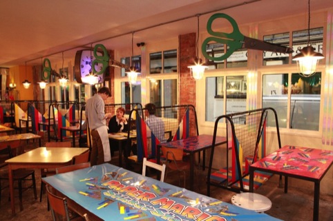 Camille Walala's Mario inspired diner