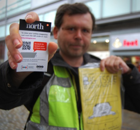 Selling the Big Issue in the North using a QR card