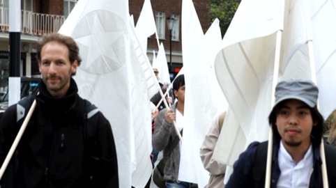 The Peace Flag parade