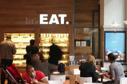 The new Eat logo and interiors