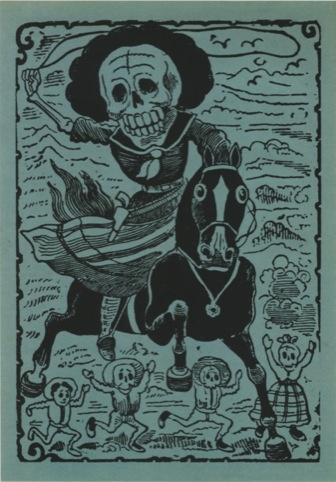 Calavera of the Revolutionary by JG Posada, from Redstone Press' Mexico Macabre: Prints for the Day of the Dead