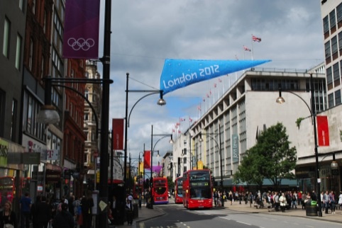 Olympic branding on Oxford Street