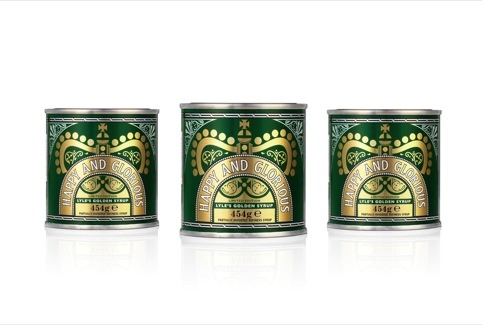 Design Bridge's Happy and Glorious Golden Syrup packaging, for the Queen's Diamond Jubilee