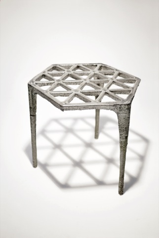 Max Lamb, Hexagonal pewter stool, 2008