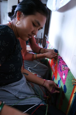 Rug production in Nepal