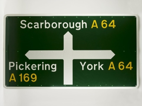 Motorway signage, by Margaret Calvert and Jock Kinneir