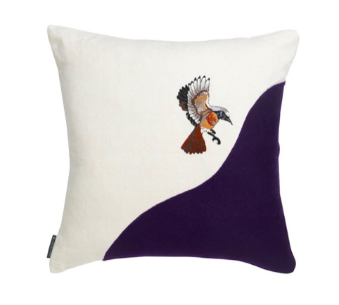 Bird cushion designed by Karen Nicol