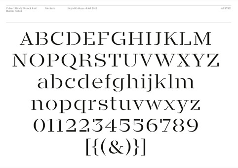 The Calvert Brody typeface