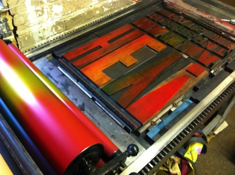 A letterpress in action