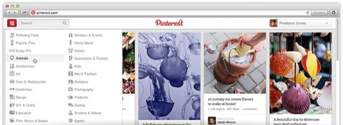 The new Pinterest navigation