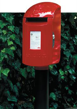 Royal Mail pillar box, 1996, by Sir Kenneth Grange