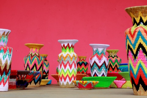 Zig-zag patterned baskets