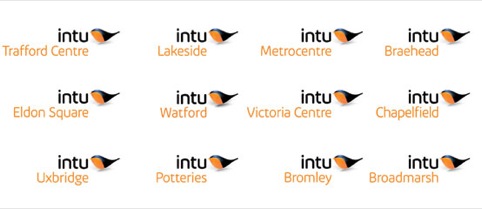 Intu logo as used on individual shopping centres