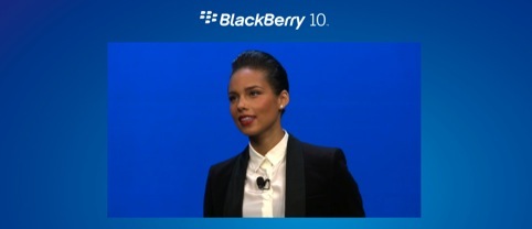 BlackBerry global creative director Alicia Keys at the BlackBerry 10 launch