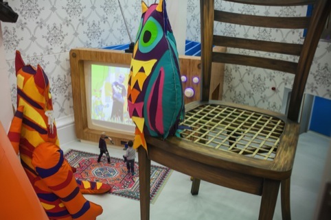 Textile designer Betty Fraser Myerscough has created Eddie The Tiger and Twoo the Wise Owl