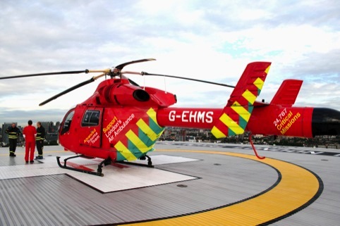 The new designs on the London Air Ambulance helicopter