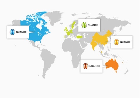 The branding is colour-coded for different regions