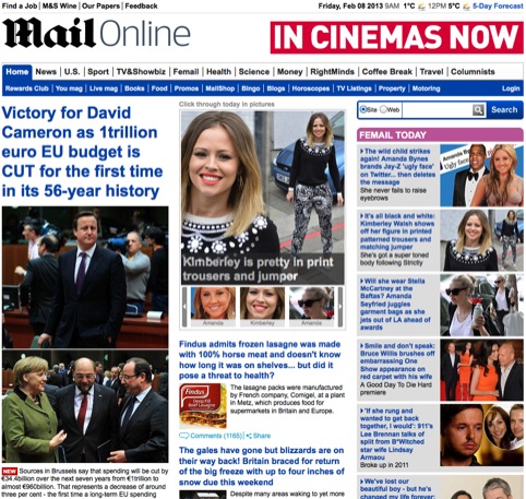 The Daily Mail website