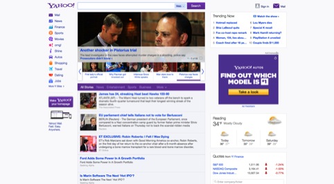 The new Yahoo website