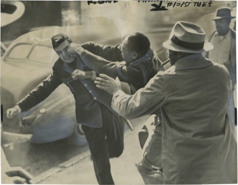 Striker Lands a “Roundhouse” on Police Officer’s Jaw, Ed Smith October 2, 1946