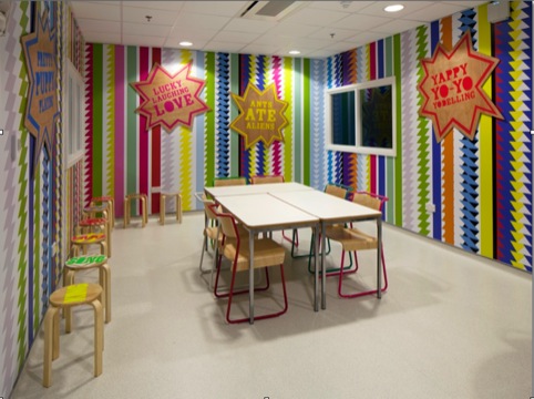 Morag Myerscough is now redesigning ward spaces in the hospital