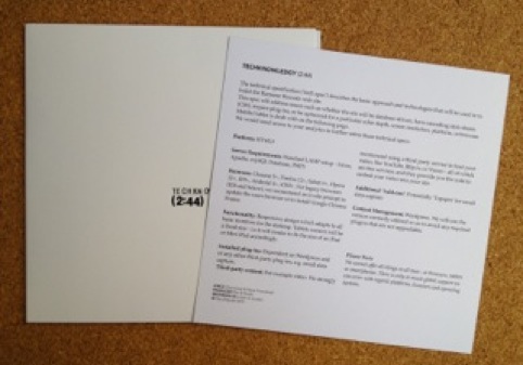 Blank 7-inch record sleeves were used to submit the ideas