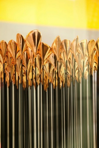 Exhibition model of Thomas Heatherwick's Olympic Cauldron
