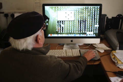 Steadman at the computer