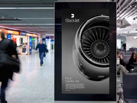 BlackJet airport ad