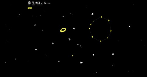 Space, as viewable from the Observatory page on Planet Jiro