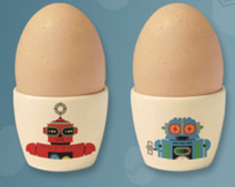 'Retro Robot' egg cups