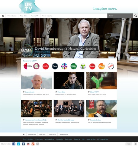 UKTV homepage