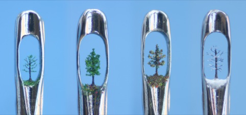 Tiny trees in the eye of a needle