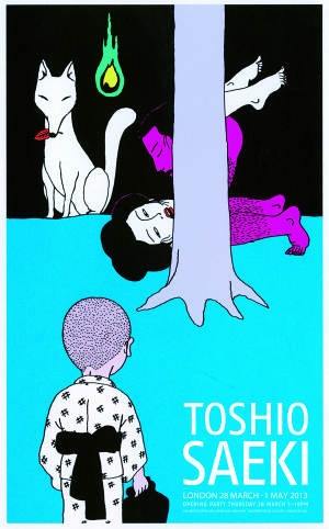 Toshio Saeki exhibition poster