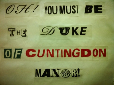 A piece of work created on the Valentine's Day typographic swearing workshop