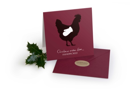 Handpecked Christmas card